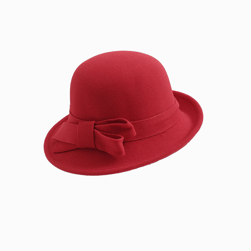 💖Női vintage kalap oldalsó masnival