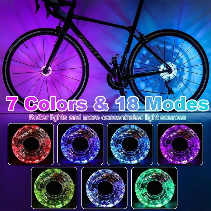 🚲LED-es kerékpár kerékagy világítás éjszakai kerékpározáshoz💡