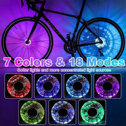 🚲LED-es kerékpár kerékagy világítás éjszakai kerékpározáshoz💡