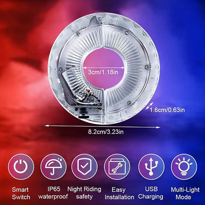 🚲LED-es kerékpár kerékagy világítás éjszakai kerékpározáshoz💡