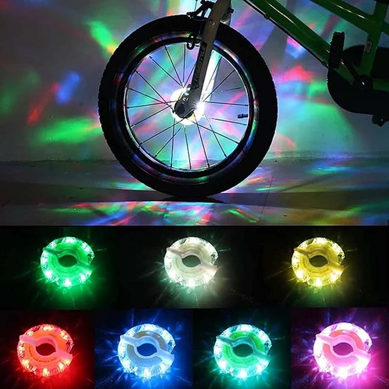 🚲LED-es kerékpár kerékagy világítás éjszakai kerékpározáshoz💡