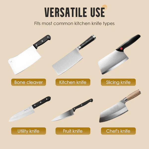🔪✨ Automatikus konyhai késélező | Tökéletesen éles pengék egyetlen húzással